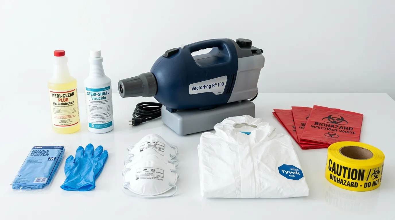 Professional biohazard remediation crew working in Chapel Hill